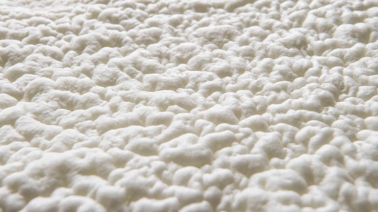 Close-up spray foam texture