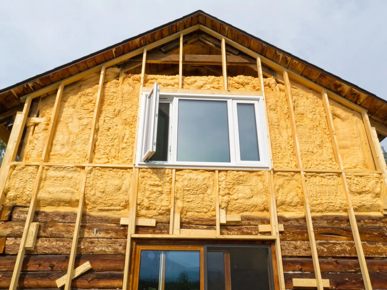 Open roof and wall framing where the assembly can be evaluated